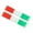Italy, variant on German Flag Badge Sticker 2-Pack for Car and Truck, Reflective Decal, Removable without for Bumper Window Laptop