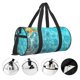 thumbnail image 3 of Fotbe Coral And Seashell On The Beach Bolsa Deportiva de Lona Plegable con Estampado, Bolsa de Gimnasio con Bolsillo Seco/Húmedo, Bolsa de Viaje Ultraligera de Gran Capacidad, 3 of 6