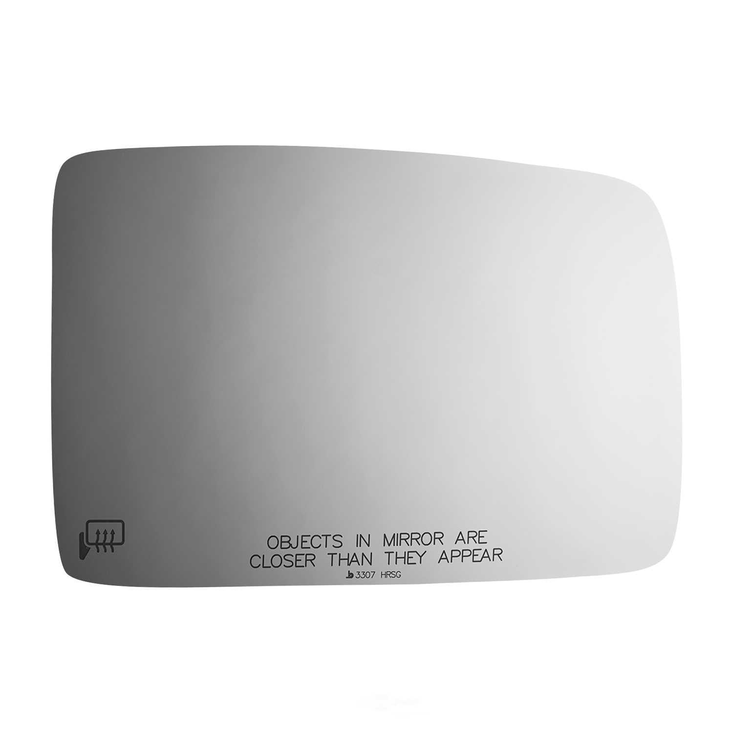 Burco Side View Mirror Replacement Glass with Motor Mount Plate - Clear Glass - 3307HRSG