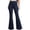 Dark Blue, variant on Flare Jeans for Women Curvy Skinny Button Front High Waisted Denim Pants Stretchy Butt Lift Hipster Fashion Streetwear Trousers Black XXL