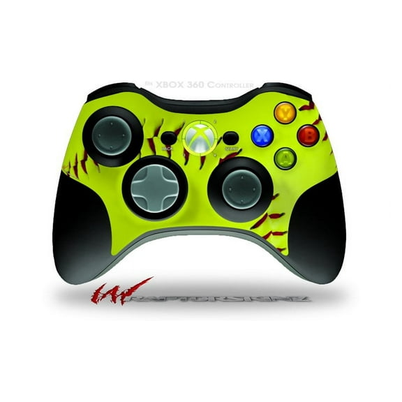 Softball - Decal Style Skin fits Microsoft XBOX 360 Wireless Controller (CONTROLLER NOT INCLUDED) by WraptorSkinz