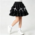 thumbnail image 5 of Gytharion Toddler Girls Tutu Skirts Summer Solid Comfortable Elastic Waist Tiered Ruffle Party Dance Skirts Cute Casual Bow Knot Princess Skirts for Little Girls, 3-15 Years, 5 of 7