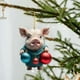 thumbnail image 1 of XWSHYW Adornos Colgantes Colgante Navideño de Acrílico con Forma de Cerdo y Coche Plano para Árbol de Navidad., 1 of 3