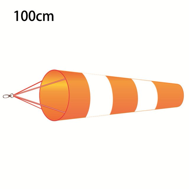 Chaussette de Mesure de Vent en Polyester Orange+blanc pour Aéroport