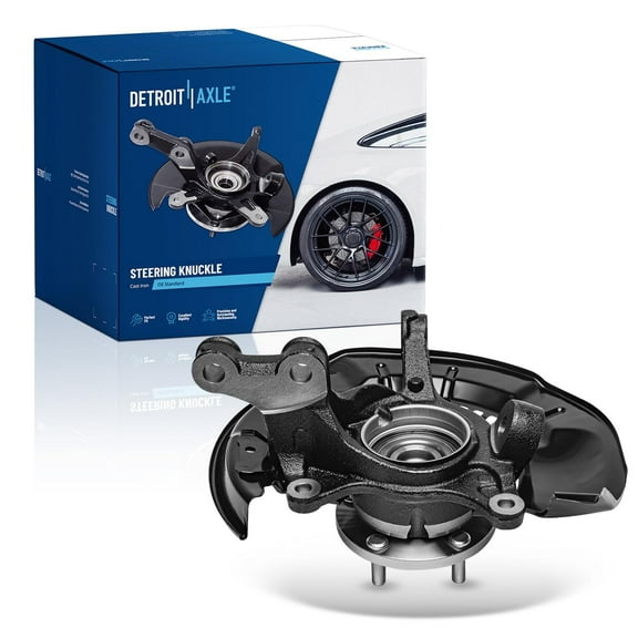 Detroit Axle - AWD Front Right Steering Knuckle for 08-13 Toyota Highlander 3.5L, Passenger Side Steering Knuckle & Wheel  Bearing Hub Assembly 2008 2009 2010 2011 2012 2013 Replacement