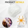 thumbnail image 3 of Zoxiy Glow in The Dark Halloween Spider Web Decorations, Stretchable Fluorescent Luminous Cotton Cobweb, Flexible DIY Halloween Decor MaterialFestive Cobweb for Party Scene Display Holiday Layout, 3 of 8