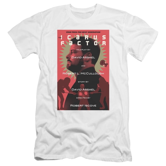 Star Trek Tng Season 2 Episode 14 Premium Canvas Adult Slim Fit 30/1 T-Shirt White