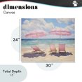 thumbnail image 4 of Stupell Industries Contemporary Pink Summer Chairs by the Sea Canvas Art, 30 x 24, by LSR Design Studio, 4 of 8