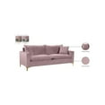 thumbnail image 2 of Meridian Furniture Naomi Contemporary Velvet Sofa in Pink, 2 of 8