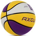 thumbnail image 2 of Baloncesto AXGUIQ, tamaño 5, 27.5 pulgadas, amarillo-morado, para exteriores, 2 of 8