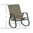thumbnail image 2 of Kozyard Outdoor Contemporary Patio Rocking Sling Chair with Powder Coated Aluminum Frame and Weather Resistant and Breathable Mesh Fabric, Perfect for Patio, Porch, Yard, Garden (Beige, 1 Pack), 2 of 7