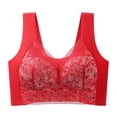thumbnail image 2 of LOVZFMLL Soutien-Gorge pour Femmes Femmes Ample Mince Lingerie avec une Grande Poitrine et Sans Armature Soutien-Gorge de Sport Rassemblant Affaissé et Beau Dos Soutien-Gorge Quotidien Rouge m, 2 of 4