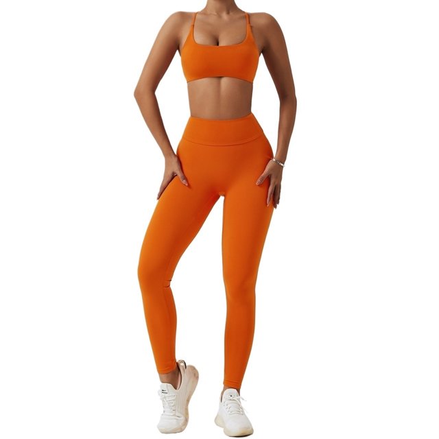 Conjuntos de entrenamiento for mujeres 2 piezas de talle alto sin costuras con sujetador deportivo acolchado conjuntos de ropa de gimnasio