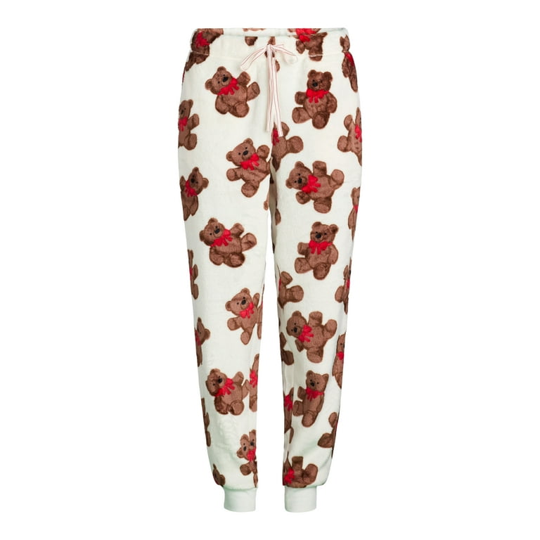 Joyspun Women s Plush Sleep Jogger Pants Sizes XS 3X Walmart