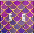 thumbnail image 1 of Metal Light Switch Plate Outlet Cover Mermaid Purple MER004, 1 of 13