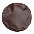 thumbnail image 7 of Round Elastic PU Leather Stool Cover Synthetic Bar Stool Seat Cover Slipcover Dinning Chair Cover--Coffee, 7 of 7