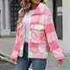 thumbnail image 5 of Puntoco Chaqueta De Abrigo De Manga Larga Con Solapa Y Cremallera Y Bolsillos De Felpa De Invierno A La Moda Para Mujer, 5 of 8