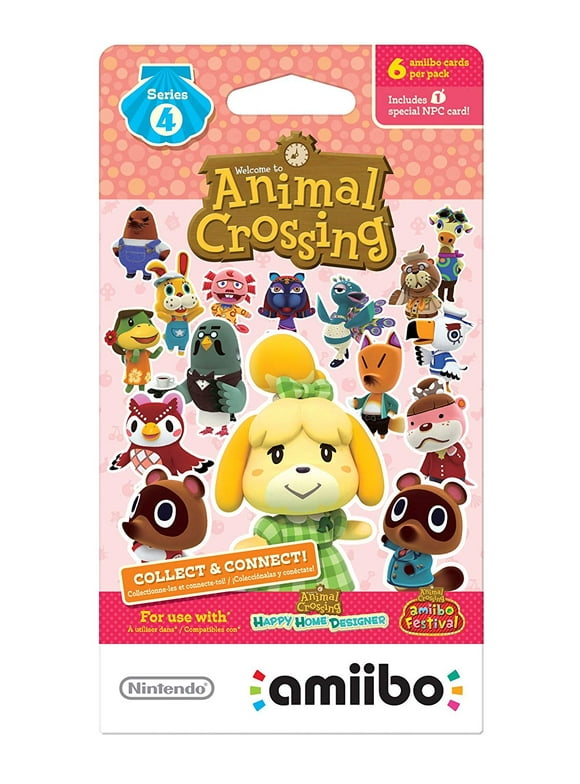 Pre-Owned Nintendo Animal Crossing amiibo Cards Series 4 for Nintendo Wii U, 1-Pack (6 Cards/Pack)