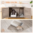 thumbnail image 4 of HOOBRO Hidden Litter Box Enclosure End Table with Removable Divider, Greige, 4 of 9