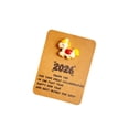 thumbnail image 1 of Yellow 2026 Horse Year Pocket Card Greeting Note Card Encouragement Appreciation For Employee Friend Family Compact Size Soft Finish Quality Paper, 1 of 7