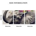 thumbnail image 3 of Shadudu Elephant Flower Crown Canvas Print Living Room Bedroom Office Wall Decor 12"x16"x3pcs, 3 of 6