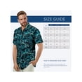 thumbnail image 6 of Mio Marino Mens Casual Button-Down Hawaiian Short Sleeve Shirt Color: Emerald Jungle Size: XL, 6 of 6