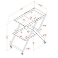 thumbnail image 5 of Furniture of America Perth Modern Metal 2-Shelf Serving Cart, Red, 5 of 5