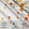 thumbnail image 4 of Fallen Leaf and Flowers Tablecloth Thanksgiving Round Tablecloth 60 Inch Orange Flower Table Cloth for Farmhouse Kitchen Decor Polyester Fabric Autumn Table Cover for Party Outdoor Camping, 4 of 6