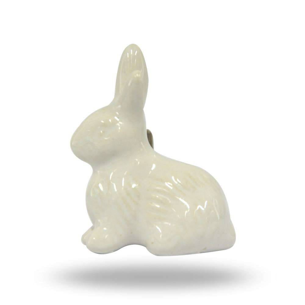Set of Six Ceramic Rabbit Cabinet Knobs by Trinca Ferro