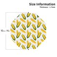 thumbnail image 2 of Yiaed Corn On The Cob Print Leather Coasters for Drinks - Cup Coasters Coffee Table Kitchen Table Bar, Home & Office Gifts Handmade Drink Coasters-Octagon, 2 of 6