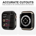 thumbnail image 3 of 3 Pack Case Compatible with Apple Watch Series 8 Series 7 45mm Tempered Glass Screen Protector, All Round Full Protection Hard PC Cover Bumper for iWatch 8 7 Accessories,Black+Black+Clear, 3 of 5