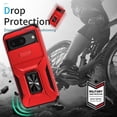 thumbnail image 4 of Funda para GANGXUN Google Pixel 8 - Soporte metálico, Función magnética, Rojo, 4 of 5