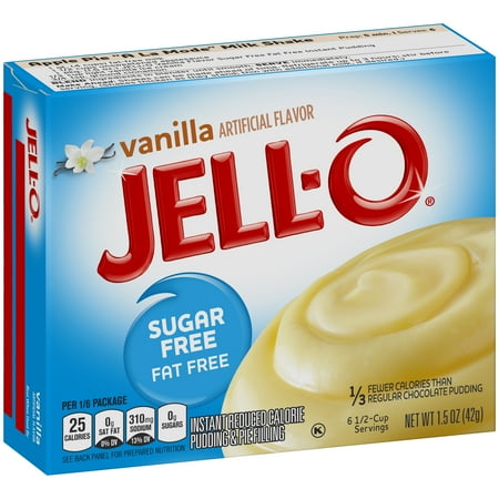 Jello Low Fat Pie (5 Pack) Jell-O Vanilla Sugar-Free-Fat-Free Instant Pudding & Pie Filling, 1.5 oz Box ()