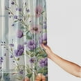 thumbnail image 3 of Orinice Watercolor Floral Plant Shower Curtain Purple Pink Flower Vintage Colorful Botanical Wildflower Herb Boho Modern Minimalist White Farmhouse Fabric Bath Curtain with Hook 60x72, 3 of 7