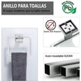 thumbnail image 2 of 5 Piezas Juego de Accesorios de Baño, Toallero Baño 60cm + Portarrollos para Papel + Toallero Barra + 2 Gancho,304 Acero Inoxidable, 2 of 6