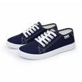 thumbnail image 7 of Women Low Top Canvas Sneakers, Lace Up Lightweight Casual Daily Walking Flat Fashion Shoes, 7 of 7