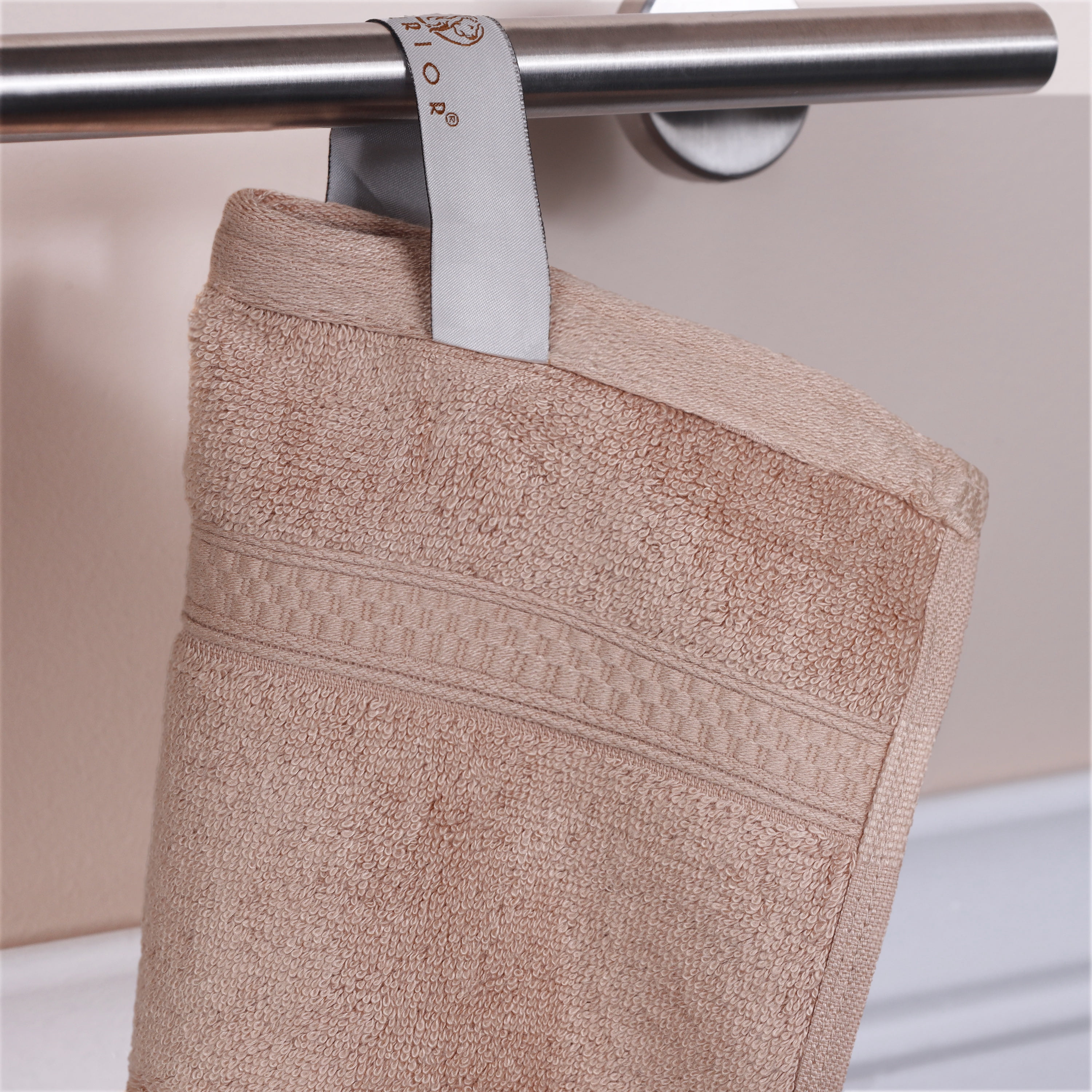 Meadowcove Rayon from Bamboo/Cotton Blend 6-Piece Face Hand, and Bath Towels Set , Sand by Blue Nile Mills