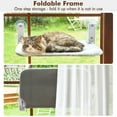 thumbnail image 3 of TETOU Cordless Cat Window Perch, Foldable Cat Beds Cat Hammock with 4 Strong Suction Cups for Wall Indoor Cats, 3 of 8