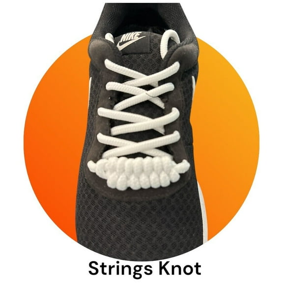New Strings Knot Round shoelaces ready to lace 45" long (MPN:45' White Round Knot;)