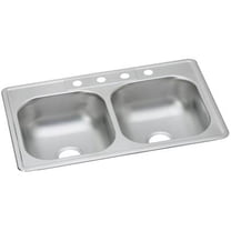 Elkay Dayton Kitchen Sink, Stainless Steel, 4 Hole, 22 Gauge, 33 In. X 22 In. X 7 In.