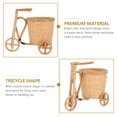 thumbnail image 4 of Bamboo Handicraft Rattan Tricycle Basket Tricycle Flower Basket Desktop Decor, 4 of 9