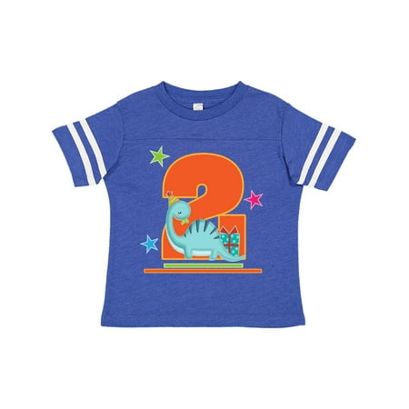 

Inktastic 2nd Birthday Dinosaur 2 Year Old Gift Toddler Boy or Toddler Girl T-Shirt
