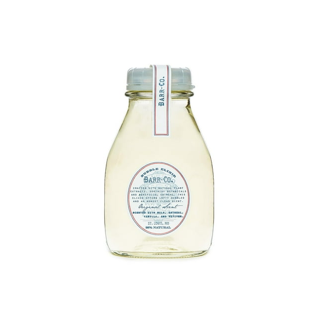 Barr-Co. Original Scent Bubble Bath Elixir Jabón de baño de vainilla y coco con avena y vetiver Productos de baño relajantes para mujeres y hombres Baño natural en remojo 16 fl oz