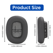 Apple AirPods Max Replacement Ear Pads Memory Foam Cushions Gray Pair
