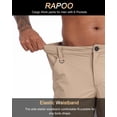 thumbnail image 3 of Pantalones Rapoo Hiking Cargo, de secado rápido, impermeables, color caqui, 36 x 32, 3 of 6