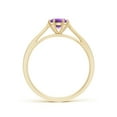 thumbnail image 2 of ANGARA Natural 0.45 Ct. Amethyst with Diamond Solitaire Ring in 14K Yellow Gold for Women (Ring Size: 3.5), 2 of 9