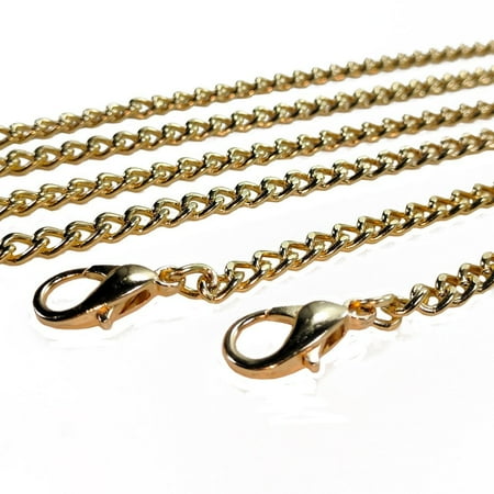 Metal Crossbody Bag Shoulder Bag Handbag Handle Replacement Bag Chain Strap - Gold
