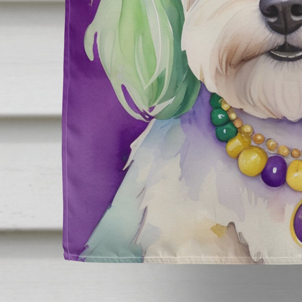 Coton de Tulear King of Mardi Gras House Flag 28 in x 40 in
