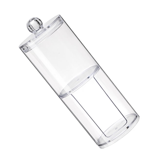 OULII 1Pack Cotton Swabs Container Transparent Moisture Resistant Storage for Household Users Desktop