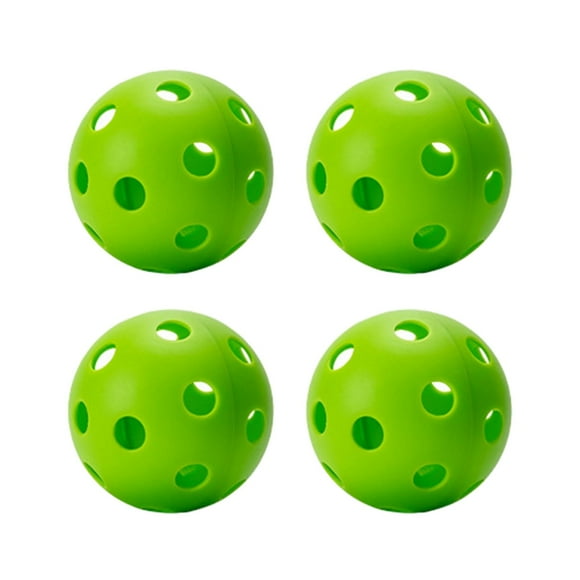tamizeot Indoor Pickleball Balls 26 Holes Hard Ball Hollow for Pickleball Accessories Yellow 4pcs Green 4 pcs